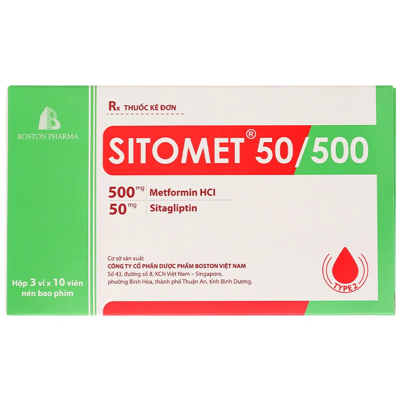 Sitomet BD 50/500 điều trị đái tháo đường tuýp 2 (3 vỉ x 10 viên) - 13