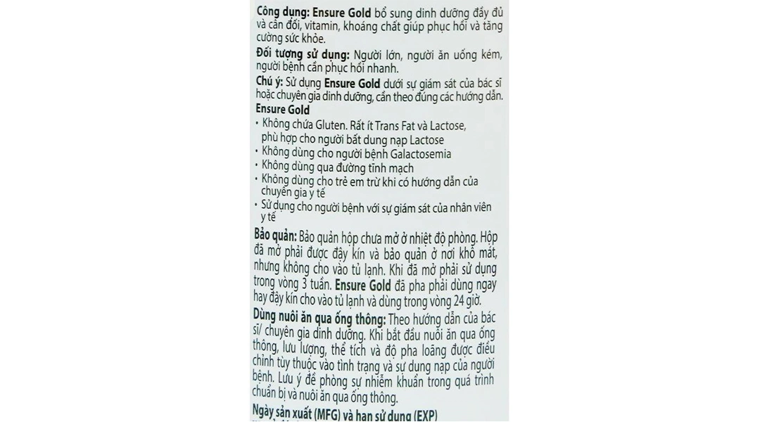 Thực phẩm dinh dưỡng y học: Ensure Gold - 3