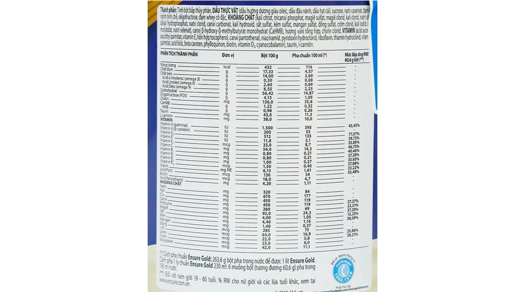 Thực phẩm dinh dưỡng y học: Ensure Gold - 4