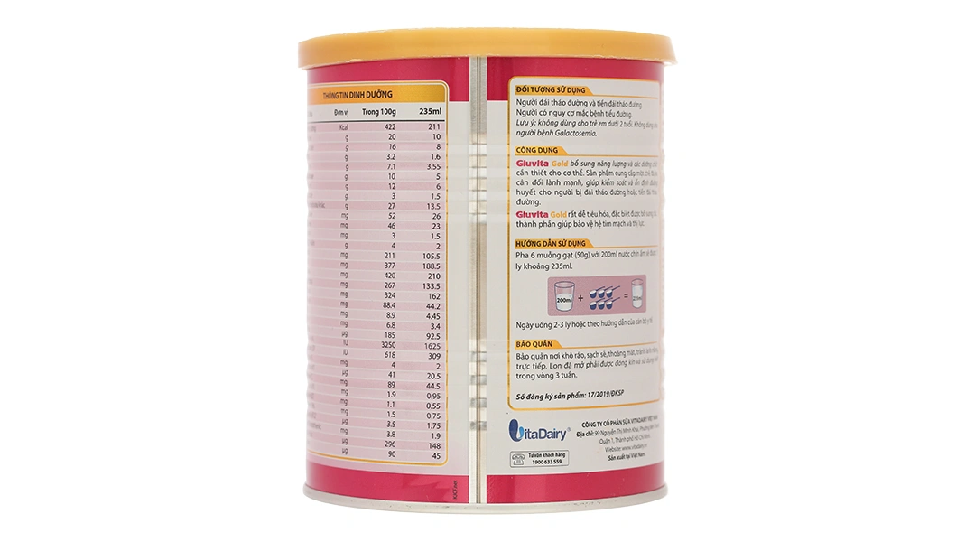 Thực phẩm dùng cho chế độ ăn đặc biệt Gluvita Gold - 17