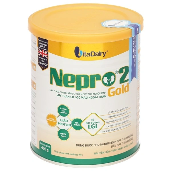 Sữa bột Nepro 2 Gold dành cho người bệnh thận có lọc máu