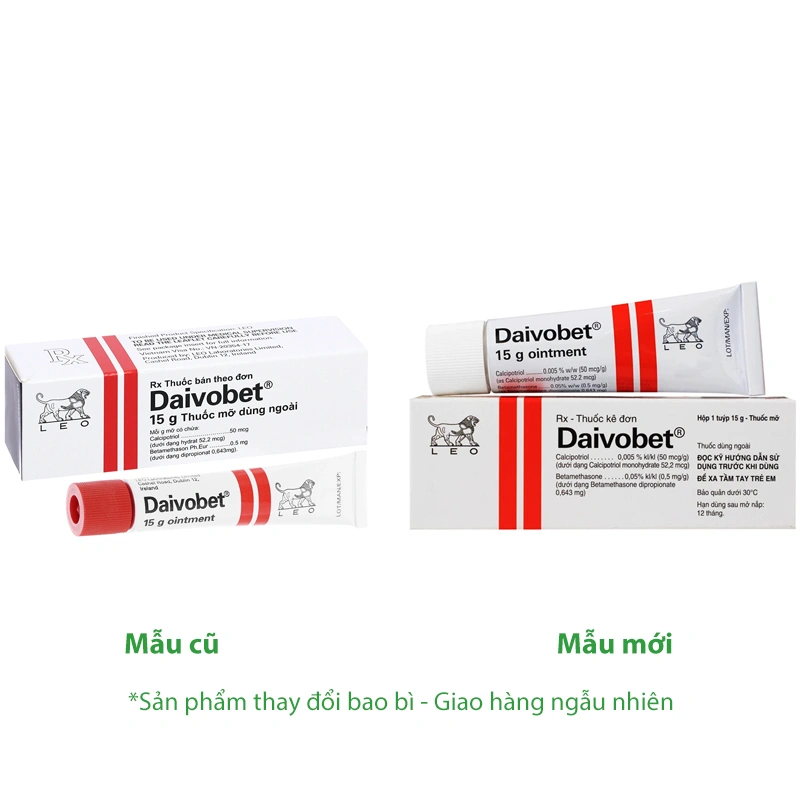 Thuốc mỡ Daivobet trị tại chỗ bước đầu bệnh vảy nến mạng mãn tính tuýp 15g - 