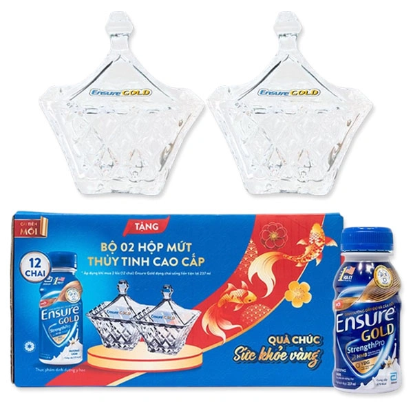 Sữa bột pha sẵn Ensure Gold Strengthpro hương vani, giúp tăng cường sức khỏe