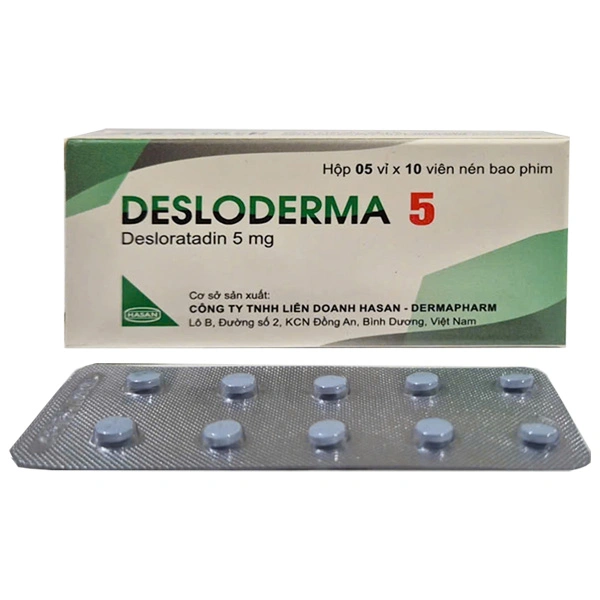 Desloderma 5 trị các triệu chứng viêm mũi dị ứng, mày đay