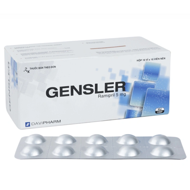Gensler 5mg điều trị tăng huyết áp, suy tim (10 vỉ x 10 viên) - 