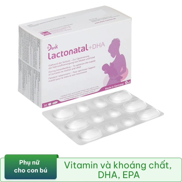 Lactonatal + DHA Denk bổ sung vitamin, khoáng chất cho phụ nữ cho con bú