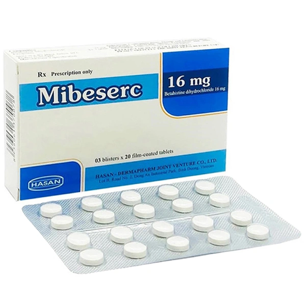 Mibeserc 16mg trị chóng mặt, rối loạn tiền đình