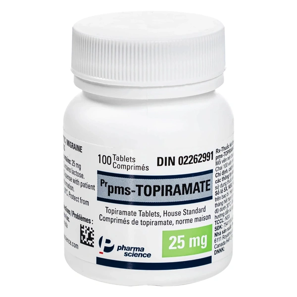 Pms-Topiramate 25mg điều trị động kinh cục bộ, dự phòng đau nửa đầu