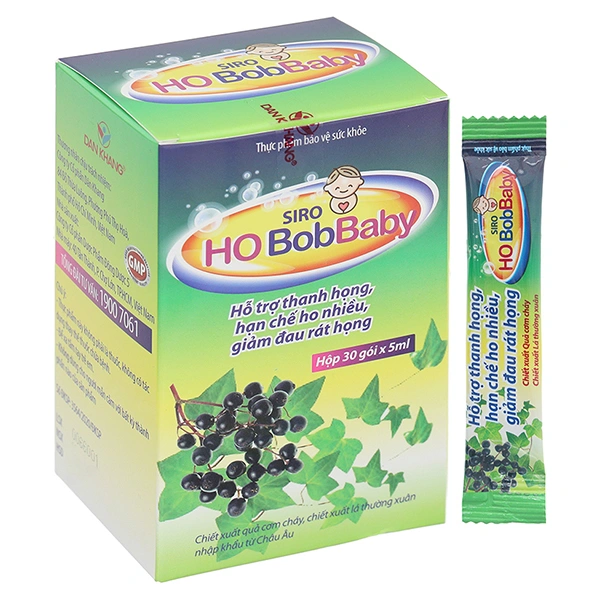 Siro Ho Bobbaby hỗ trợ hạn chế ho; giảm đau rát họng