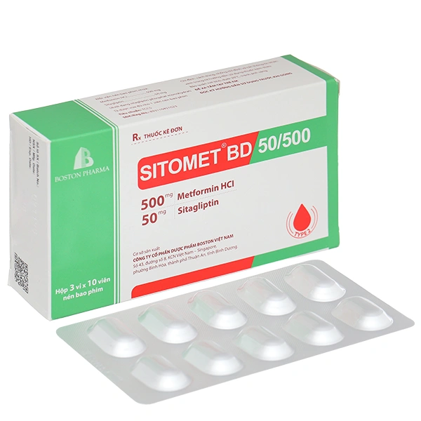 Sitomet BD 50/500 điều trị đái tháo đường tuýp 2