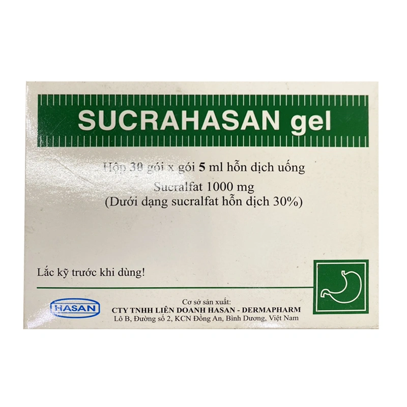 Hỗn dịch uống Sucrahasan Gel điều trị loét dạ dày, tá tràng (30 gói x 5ml) - 