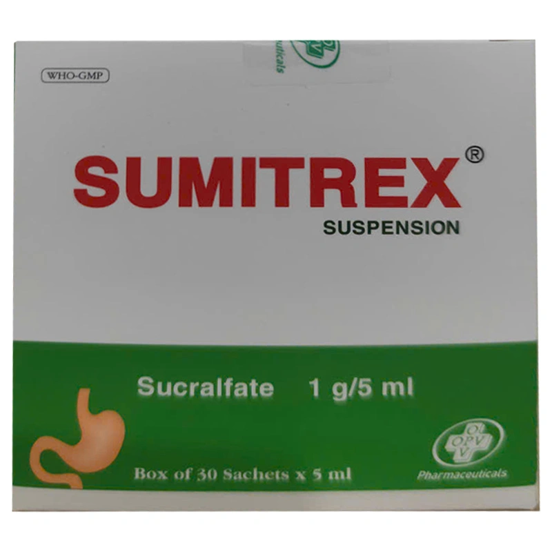 Hỗn dịch uống Sumitrex 1g/5ml trị loét dạ dày, tá tràng (30 gói x 5ml) - 