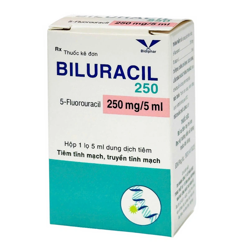 Dung dịch tiêm Biluracil 250mg/5ml chỉ định điều trị carcinom vú, dạ dày chai 5ml - 1