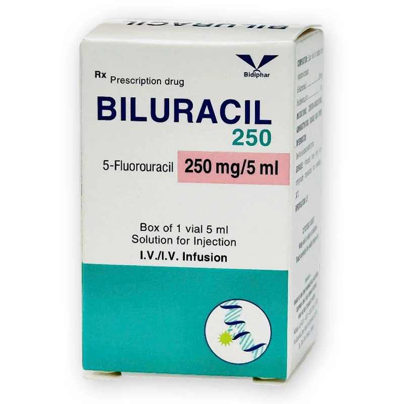 Dung dịch tiêm Biluracil 250mg/5ml chỉ định điều trị carcinom vú, dạ dày chai 5ml - 2