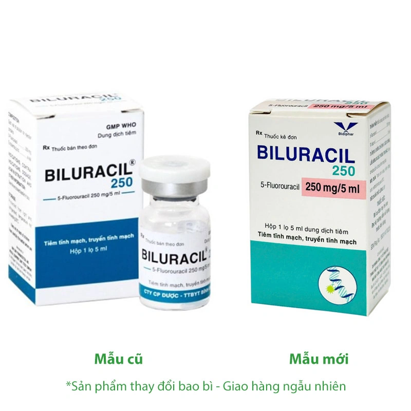 Dung dịch tiêm Biluracil 250mg/5ml chỉ định điều trị carcinom vú, dạ dày chai 5ml - 