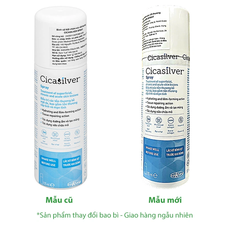 Xịt vết thương Cicasilver Spray hỗ trợ phục hồi và thúc đẩy lành vết thương chai 125ml - 