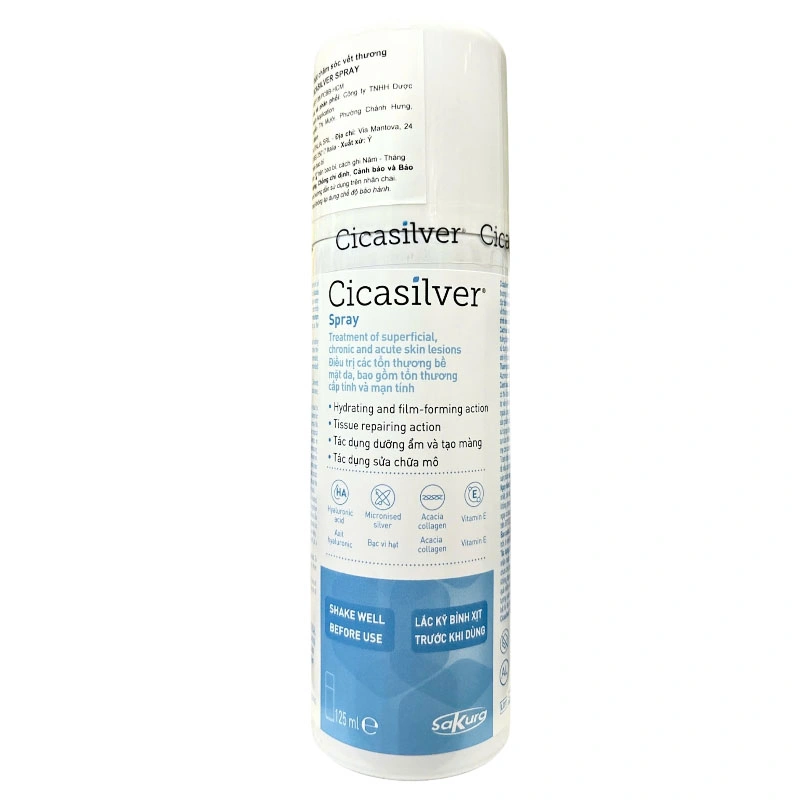 Xịt vết thương Cicasilver Spray hỗ trợ phục hồi và thúc đẩy lành vết thương chai 125ml - 2