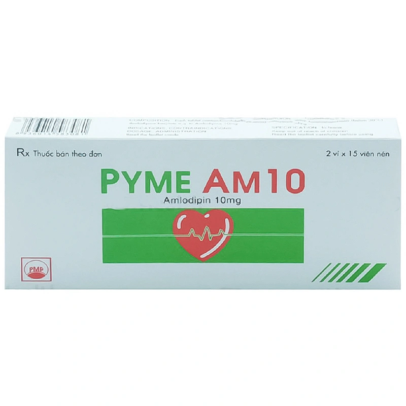 Pyme Am10 trị tăng huyết áp vô căn (2 vỉ x 15 viên) - 