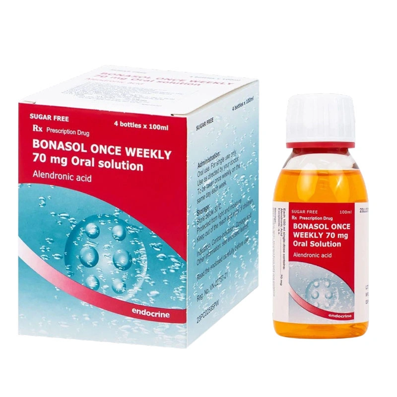 Dung dịch uống Bonasol Once Weekly 70mg Oral Solution điều trị loãng xương (4 chai x 100ml) - 