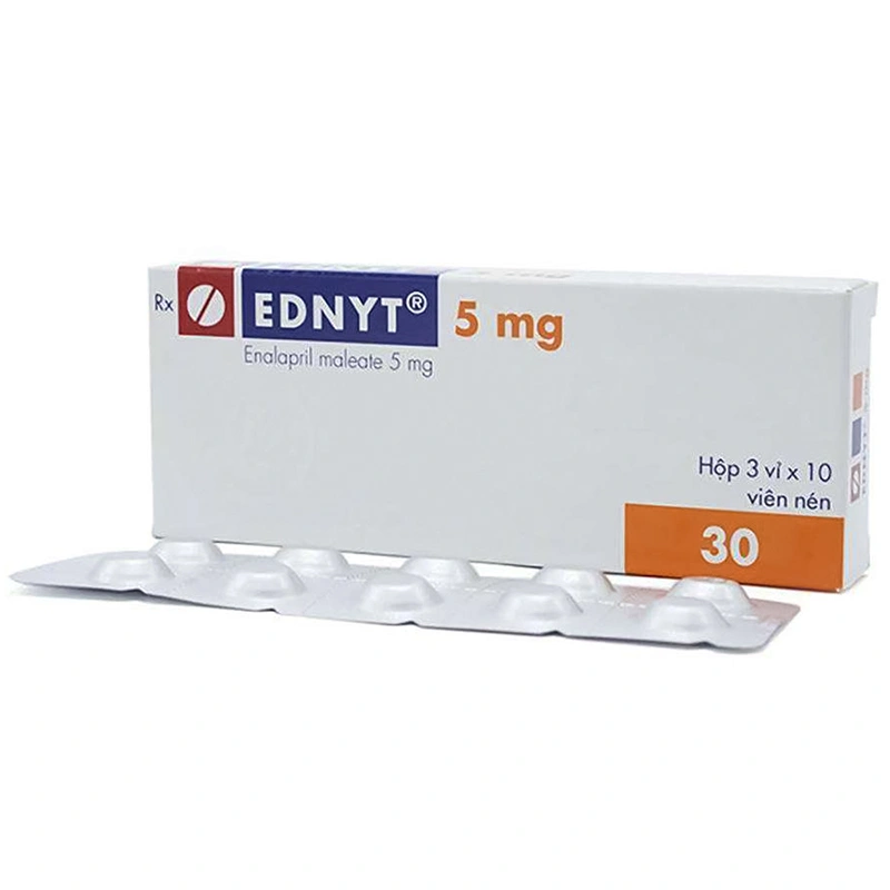 Ednyt 5mg trị tăng huyết áp, suy tim (3 vỉ x 10 viên) - 