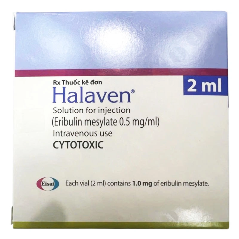 Dung dịch tiêm Halaven 1mg/2ml hỗ trợ điều trị ung thư vú tiến triển tại chỗ hoặc di căn (1 ống x 2ml) - 