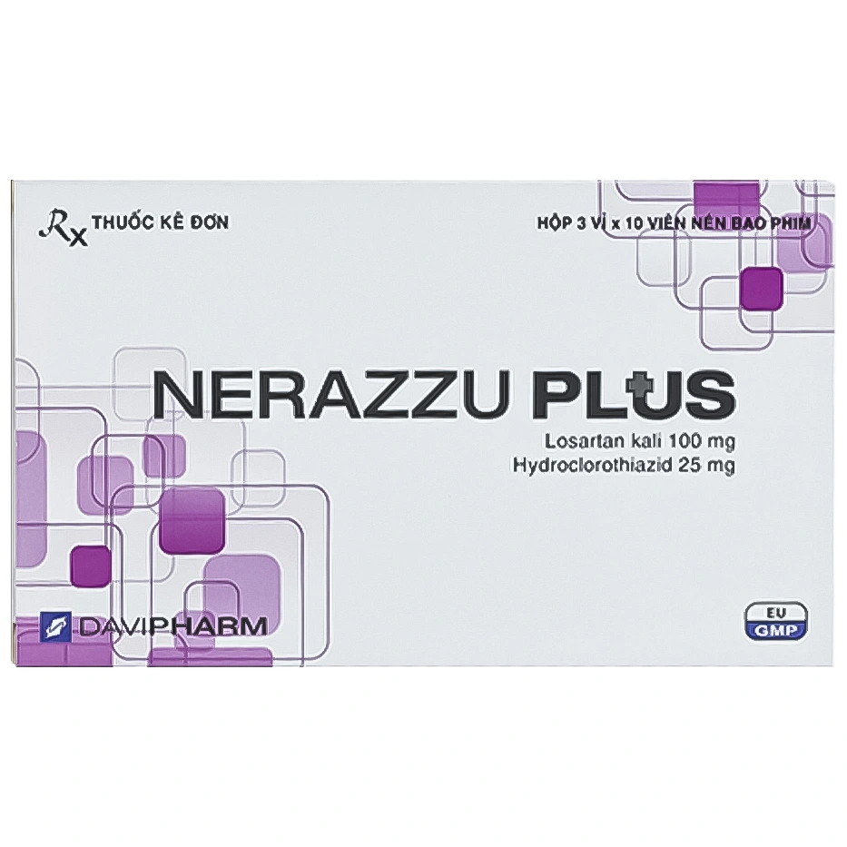 Nerazzu-Plus điều trị tăng huyết áp vô căn (3 vỉ x 10 viên) - 