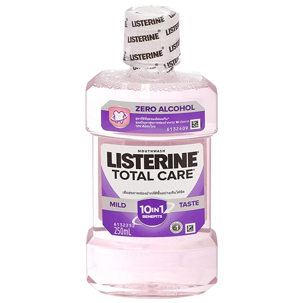 Nước súc miệng Listerine Total Care Zero Alcohol ngừa vi khuẩn, sạch mảng bám