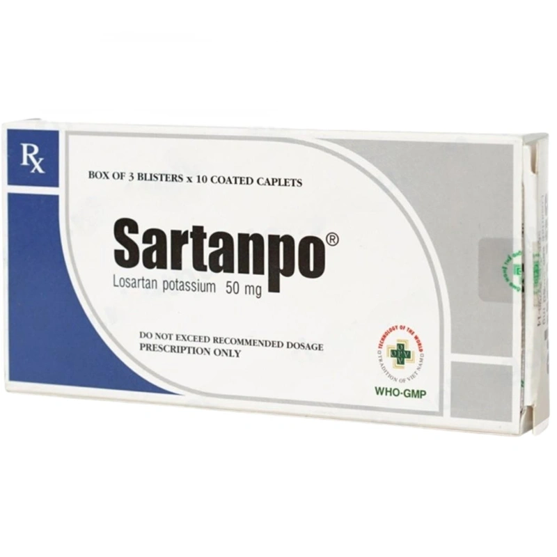Sartanpo điều trị tăng huyết áp (3 vỉ x 10 viên) - 