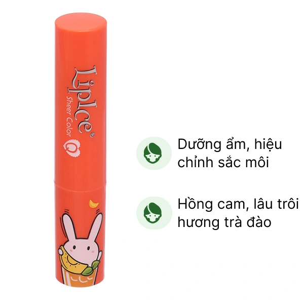 Son dưỡng môi Lipice Sheer Color Peach Tea dưỡng môi và hiệu chỉnh sắc môi