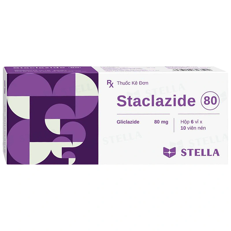 Staclazide 80 dùng hạ đường huyết, giúp kiểm soát lượng đường trong máu (6 vỉ x 10 viên) - 