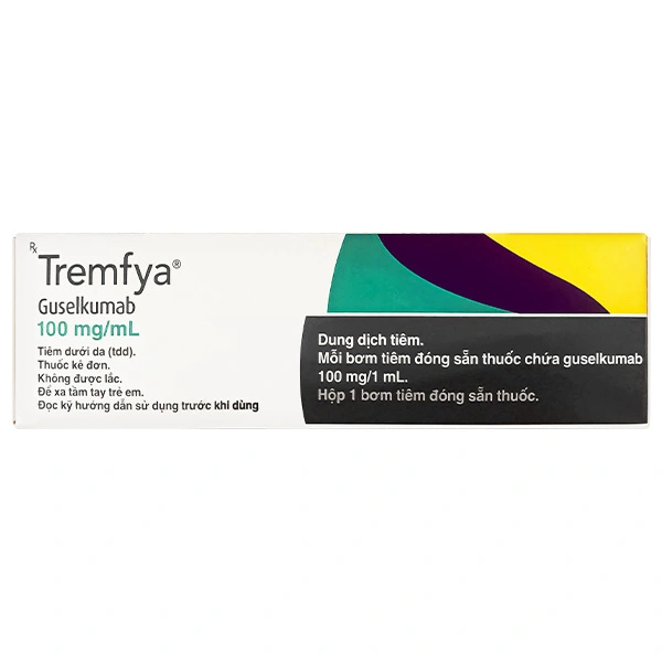 Dung dịch tiêm Tremfya 100mg/ml điều trị vảy nến thể mảng, viêm khớp vảy nến