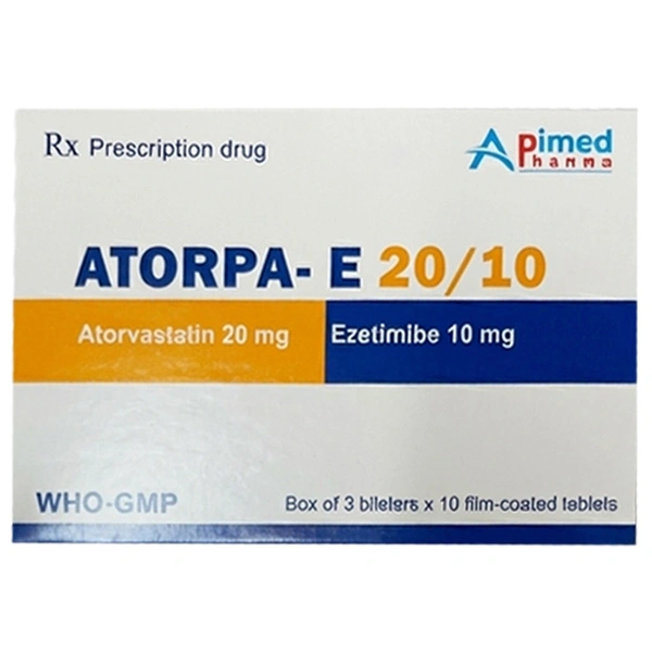 Atorpa - E 20/10 phòng ngừa bệnh tim mạch và trị tăng cholesterol máu