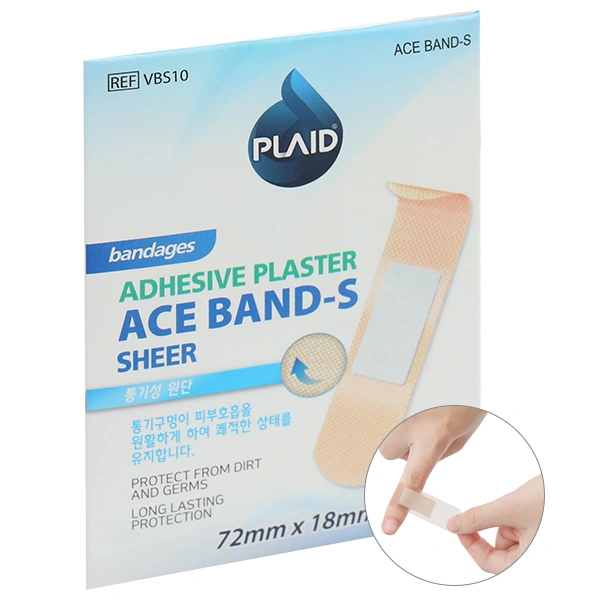 Băng cá nhân Plaid Ace Band-S (1.8 x 7.2cm)