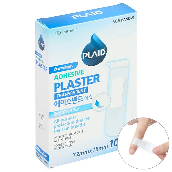 Băng cá nhân trong suốt Plaid Ace Band-S (1.8 x 7.2cm)