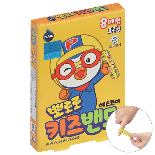 Băng keo cá nhân in hình Pororo Kids Band (72 x 18mm)
