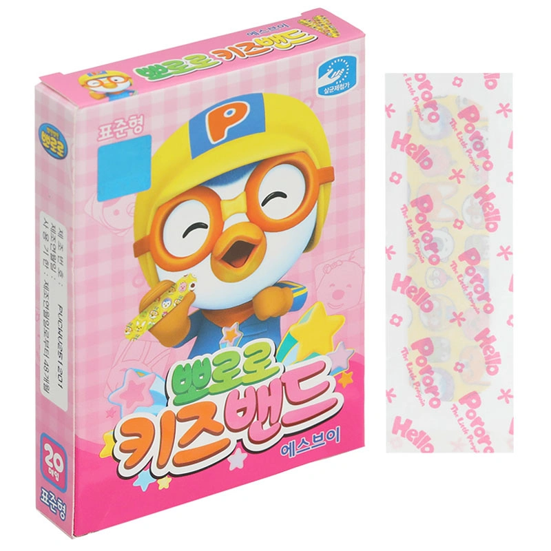Băng keo cá nhân in hình Pororo Kids Band (72 x18mm) hộp 20 miếng - 