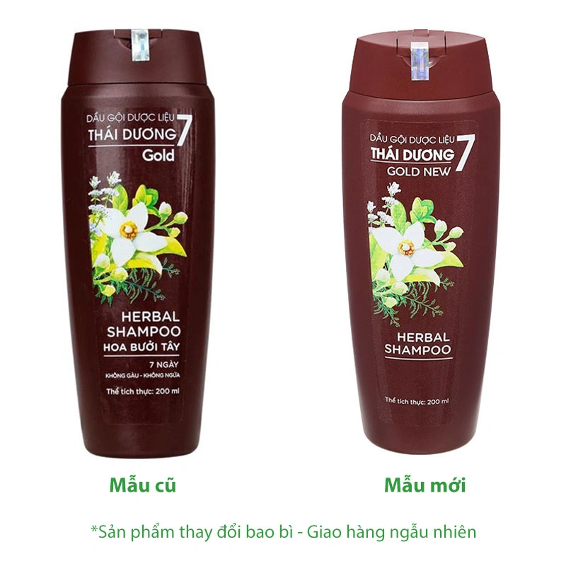 Dầu gội dược liệu Thái Dương 7 Gold sạch gàu, mềm mượt - 