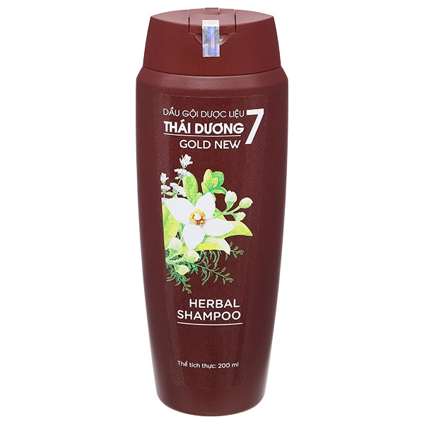 Dầu gội dược liệu Thái Dương 7 Gold sạch gàu, mềm mượt chai 200ml
