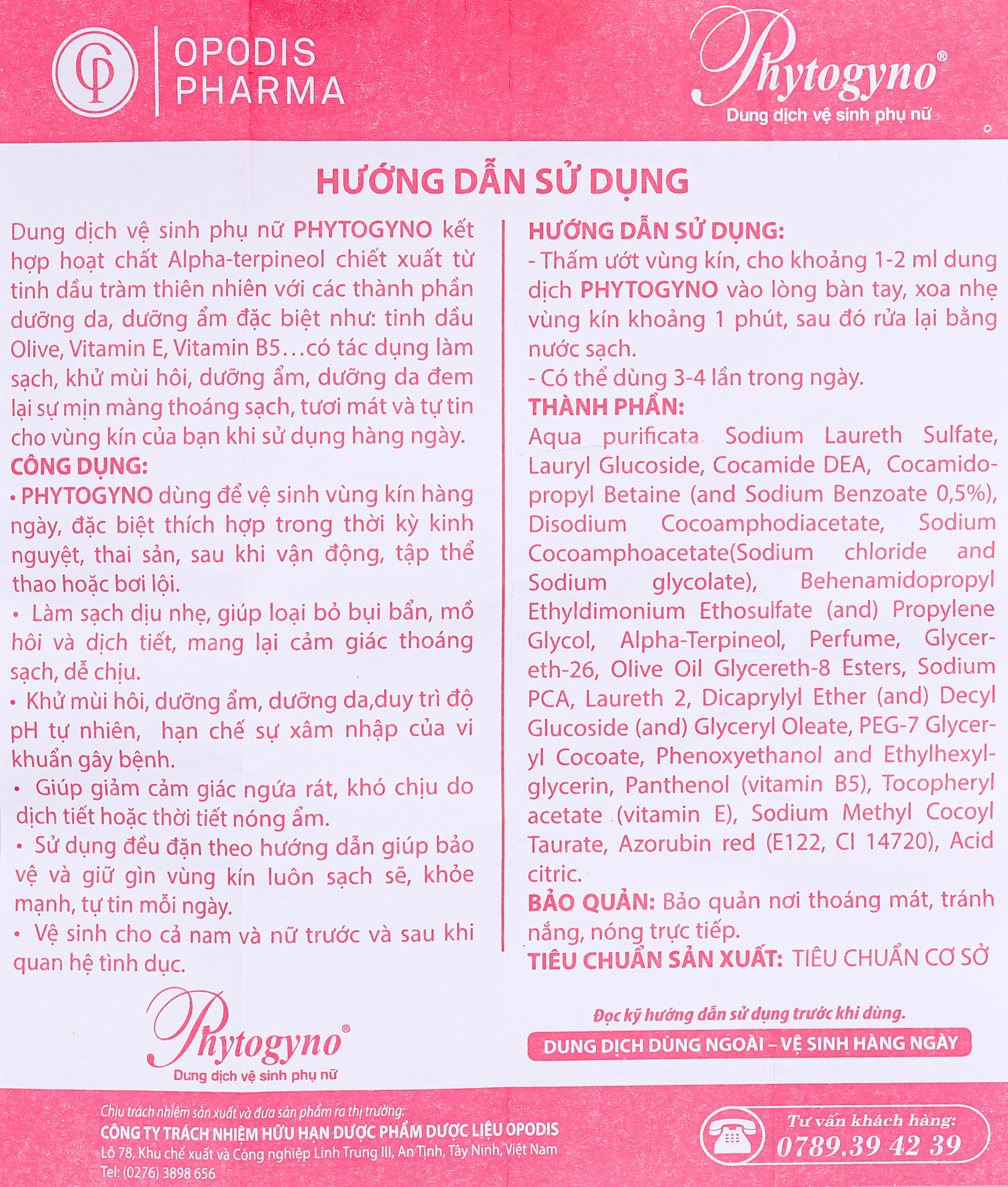 Dung dịch vệ sinh phụ nữ Phytogyno ngừa viêm âm đạo, khử mùi chai 250ml - 23