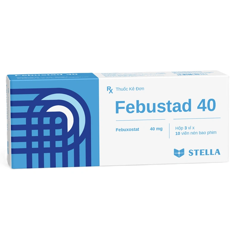 Febustad 40 điều trị tăng acid uric huyết mạn tính (3 vỉ x 10 viên) - 