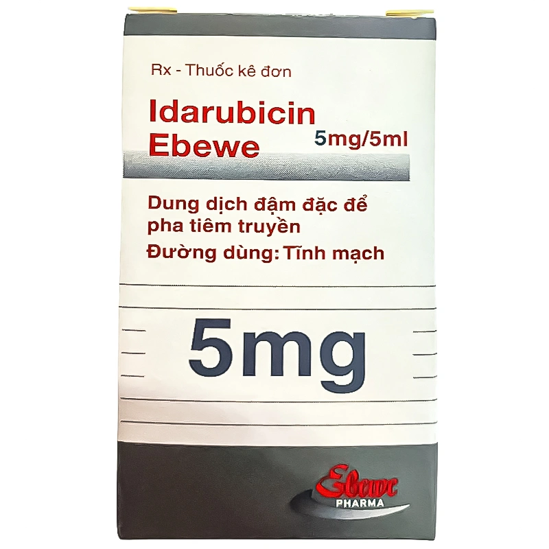 Idarubicin 5mg/5ml trị bệnh bạch cầu (1 lọ x 5ml) - 