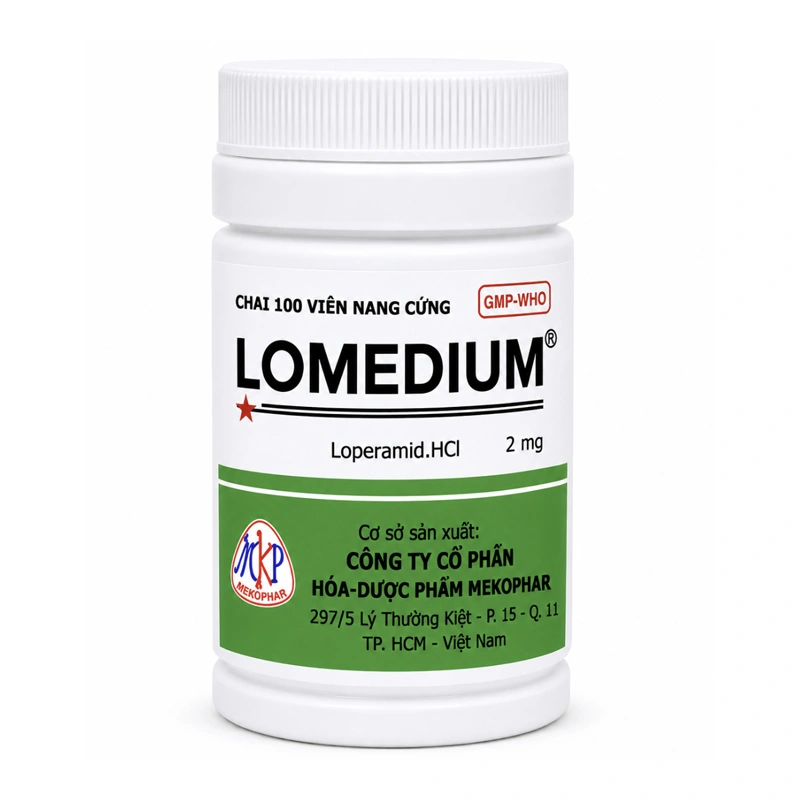 Lomedium 2mg trị tiêu chảy lọ 100 viên - 1