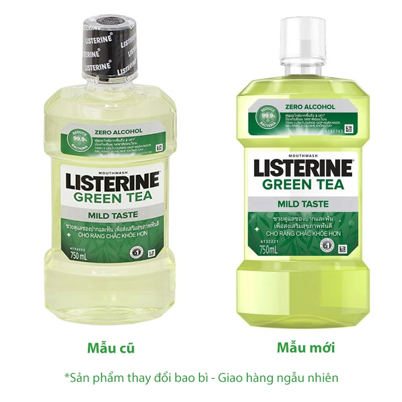 Nước súc miệng Listerine Natural Green Tea không cay ngừa mảng bám chai 250ml - 5