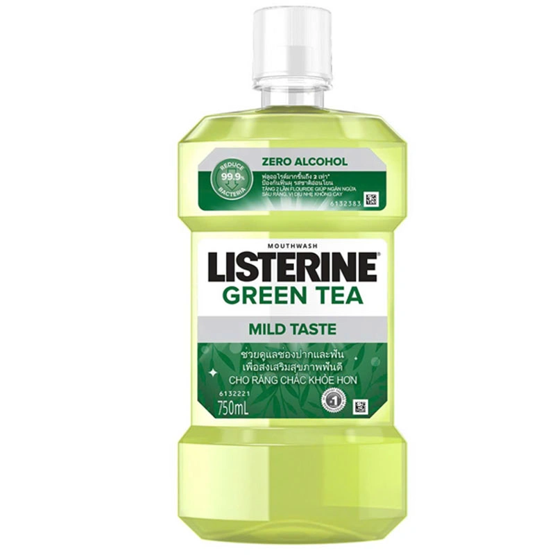 Nước súc miệng Listerine Natural Green Tea không cay ngừa mảng bám chai 250ml - 6