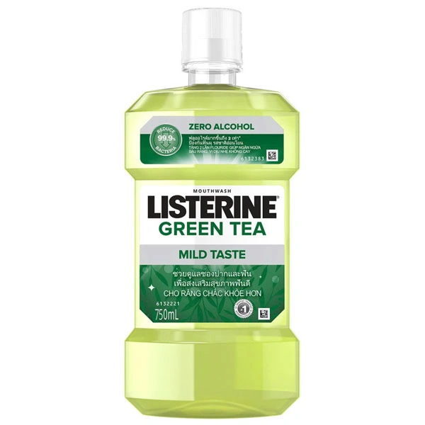 Nước súc miệng Listerine Trà Xanh ngăn ngừa sâu răng