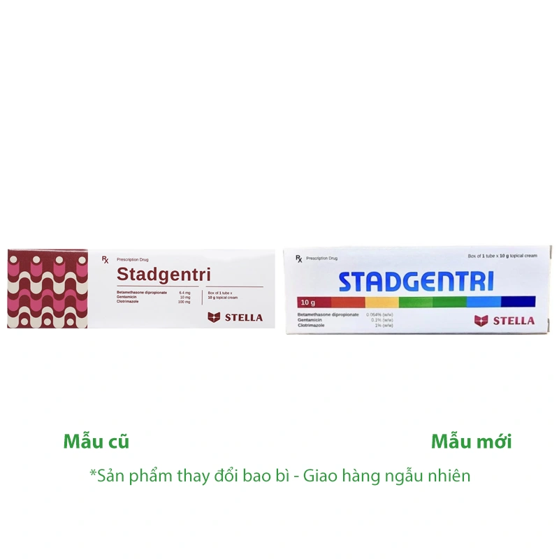 Kem bôi Stadgentri trị nấm, bệnh về da có biến chứng nhiễm trùng tuýp 10g - 