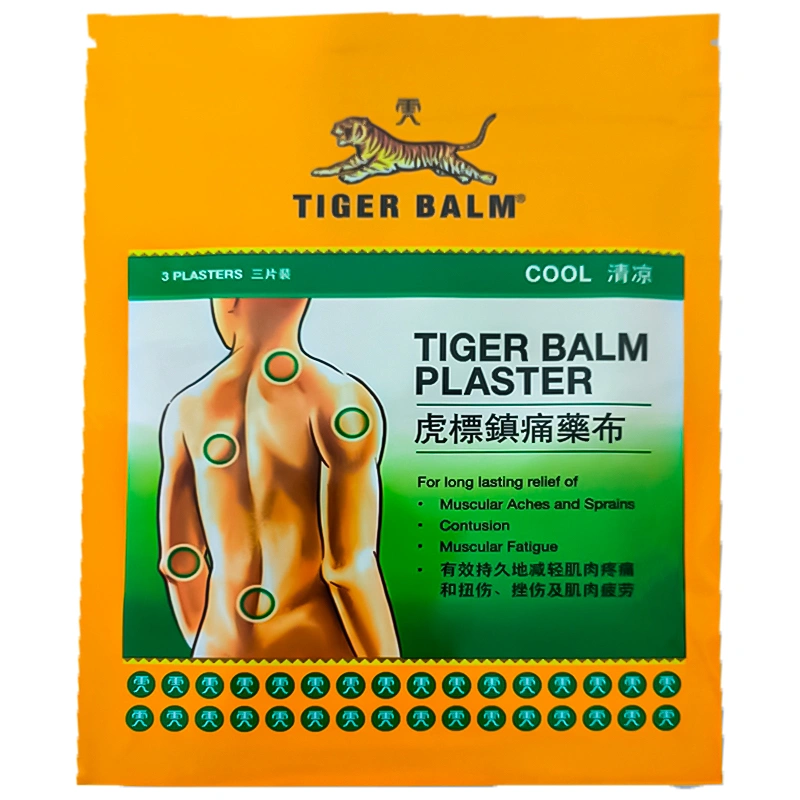 Cao dán Tiger Balm Plaster Cool giảm đau cơ, bong gân (1 gói x 3 miếng) - 1