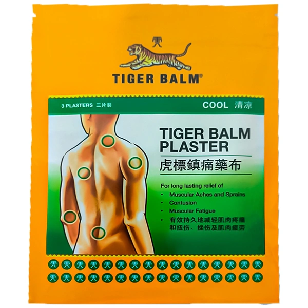 Cao dán Tiger Balm Plaster Cool giảm đau cơ, bong gân