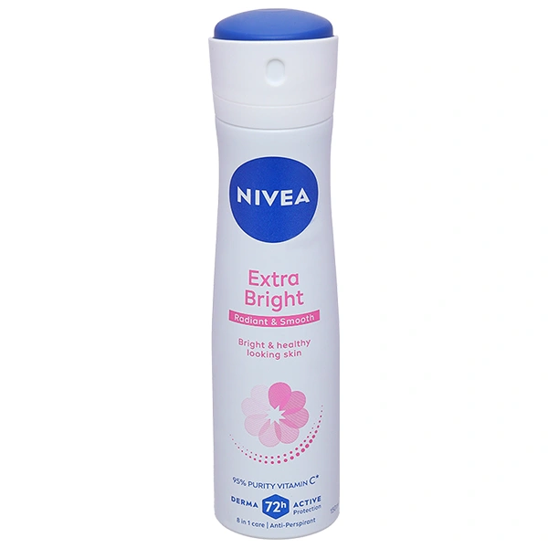 Xịt khử mùi Nivea Extra Whitening khử mùi, ngăn mồ hôi 72h