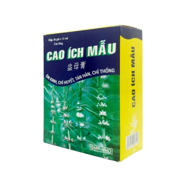 Cao lỏng Cao Ích Mẫu trị kinh nguyệt không đều, đau bụng kinh hộp 30 gói x 15ml - 1